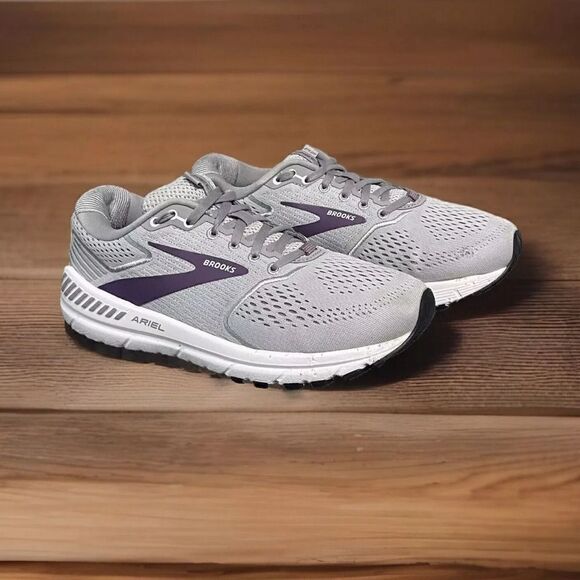 Brooks Ariel 20 Gray / Purple 1203151B009 Women's Running Shoes Size 8.5B - Picture 1 of 16